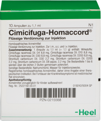 CIMICIFUGA HOMACCORD Ampullen