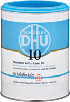 BIOCHEMIE DHU 10 Natrium sulfuricum D 6 Tabletten