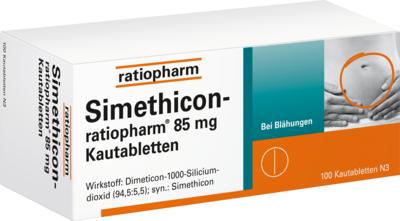 SIMETHICON-ratiopharm 85 mg Kautabletten