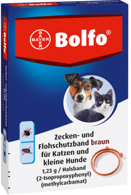 BOLFO Flohschutzband braun f.kleine Hunde/Katzen