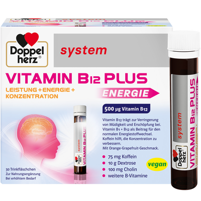 DOPPELHERZ Vitamin B12 Plus system Trinkampullen