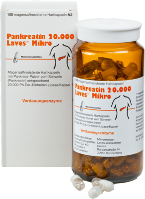 PANKREATIN 20.000 Laves Mikro magensaftr.Hartkaps.