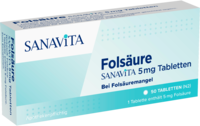 FOLSÄURE SANAVITA 5 mg Tabletten