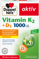 DOPPELHERZ Vitamin K2+D3 1000 I.E. Tabletten