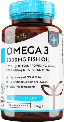 OMEGA-3 2000mg Fischöl+660mg EPA+440mg DHA Tag.dos