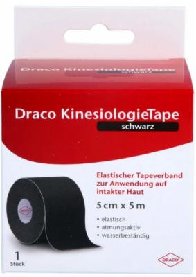 DRACO KINESIOLOGIETAPE 5 cmx5 m schwarz